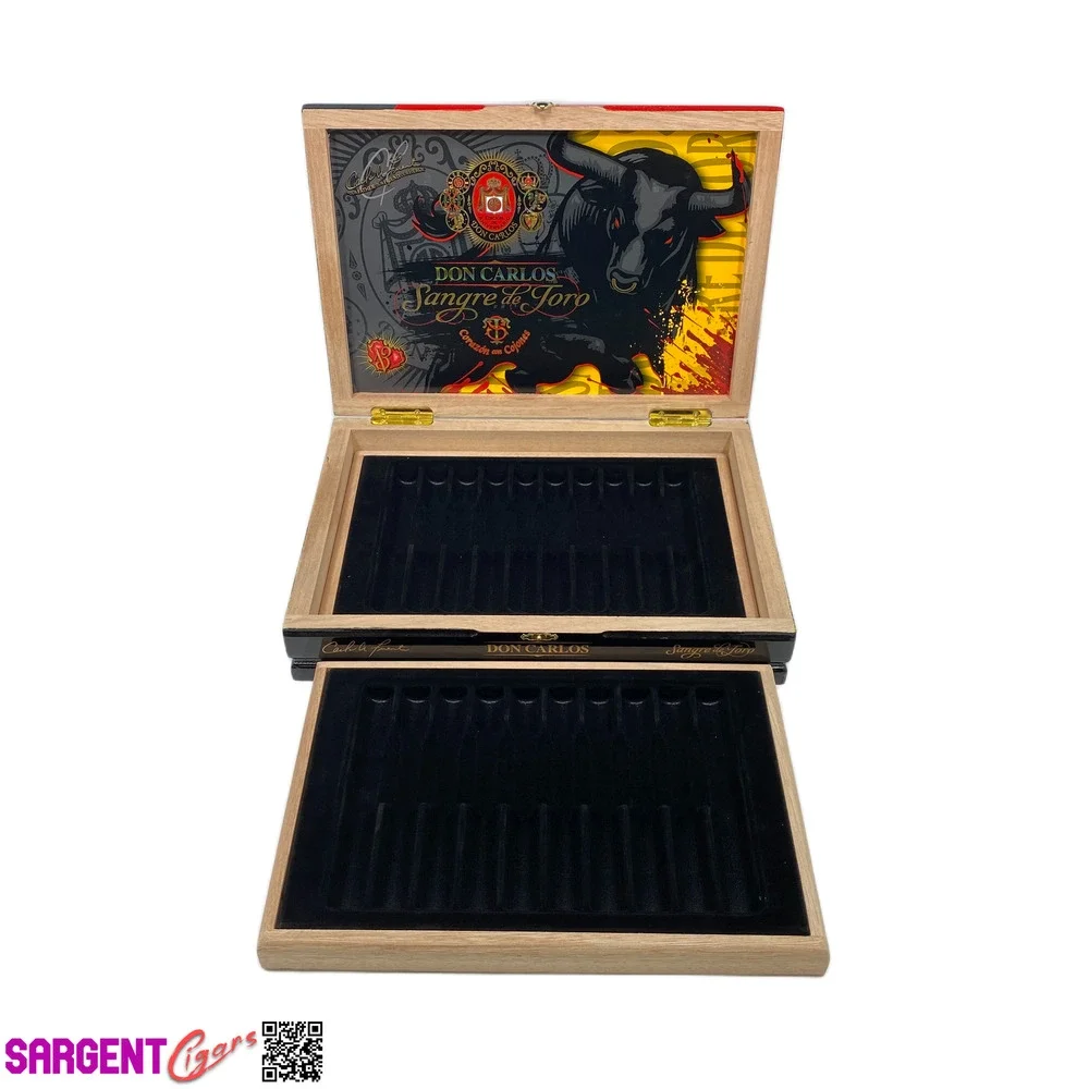 Arturo Fuente Don Carlos Bestia Sangre de Toro Empty Wooden Cigar Box